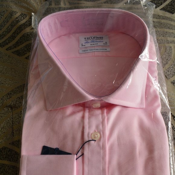 TM Lewin Cutaway Collar Shirts 19 38 New - Picture 8 of 9